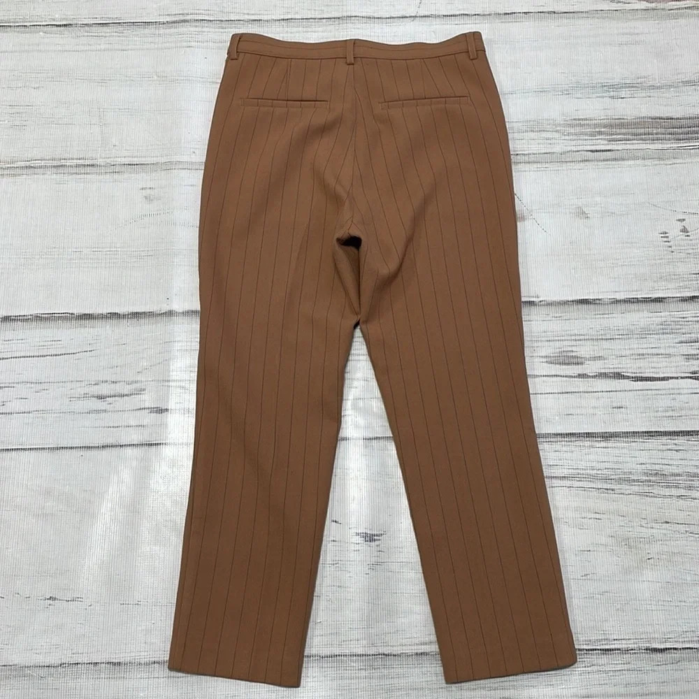 Ganni Pants Cropped Tan Black Striped Size X-Small XS - Picture 7 of 11
